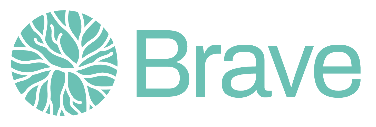 Brave logo with mycelium pattern